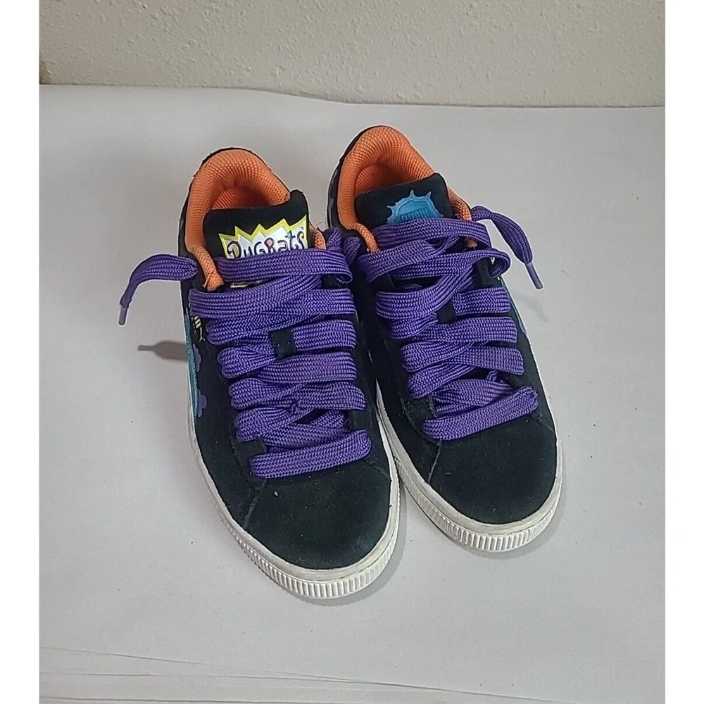 Puma Nickelodeon Rugrats Suede Black Caribbean Sea Sneakers Shoes Kids Size‎ 4C